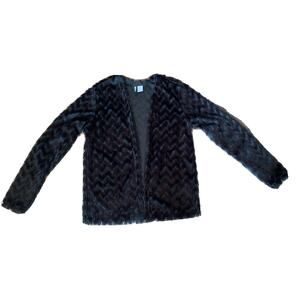 Divided Faux Fur Cardigan Womens XS Extra-Small Fringe Open Front Soft Blazer